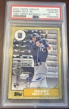2022 Topps 1987 Topps Baseball Autographs Bobby Witt Jr. #87BA-BW card