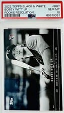 2022 Topps Black & White Rookie Resolution Bobby Witt Jr. #RR-7 card