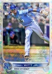 2022 Topps Chrome Logofractor Edition Base Set Bobby Witt Jr. #112 card
