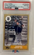 2022 Topps Update 1987 Topps Autographs Bobby Witt Jr. #87BA-BW card
