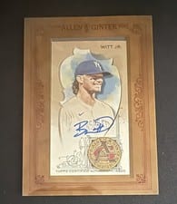 2023 Topps Allen & Ginter Framed Mini Autographs Bobby Witt Jr. #MA-BWJ card