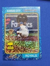 2023 Topps Heritage Bobby Witt Jr. Chrome Blue Sparkle #85 card