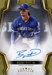 2024 Topps Five Star Autographed Jumbo Prime Relics Bobby Witt Jr. #FSJP-BWJ card