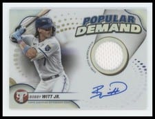 2024 Topps Pristine Popular Demand Autograph Relics Bobby Witt Jr. #DPAR-BW card