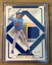2025 Panini National Treasures Treasured Threads Bobby Witt Jr. #25 card