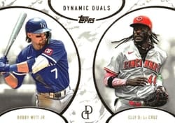 2025 Topps Dynamic Duals Base Set Bobby Witt Jr. / Elly De La Cruz #2 card