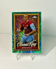 2025 Topps Premier League Chrome King Bobby Zamora Emerald Refractor #CK-19 card