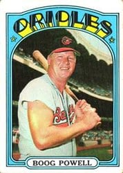 1972 Topps Base Set Boog Powell #250 card