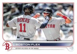 2022 Topps Update Base Set Boston Flex (Rafael Devers / Enrique Hernandez) #US11 card
