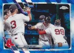 2021 Topps Chrome Sapphire Edition Base Set Boston Red Sox #401 card