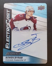 2023-24 Upper Deck Engrained ElectroCast Metal Auto Bowen Byram #EC-45 card