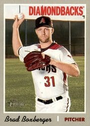 2019 Topps Heritage Base Set Brad Boxberger #268 card
