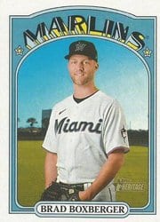 2021 Topps Heritage Base Set Brad Boxberger #492 card