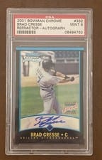 2001 Bowman Chrome Brad Cresse #332 card