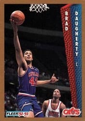 1992-93 Fleer Base Set Brad Daugherty #40 card