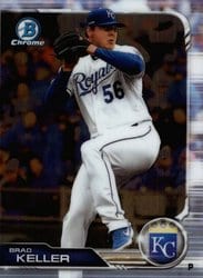 2019 Bowman Chrome Base Set Brad Keller #54 card
