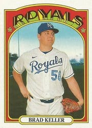 2021 Topps Heritage Base Set Brad Keller #207 card