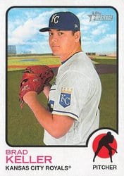 2022 Topps Heritage Base Set Brad Keller #523 card