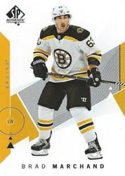2018-19 SP Authentic Base Set Brad Marchand #89 card