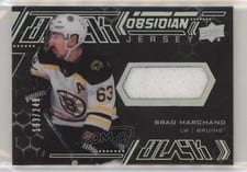 2020-21 SPx UD Black Obsidian Jersey Brad Marchand #OJ-BM card