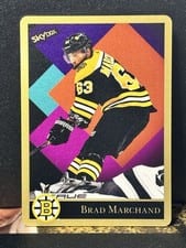 2023-24 SkyBox Metal Universe 1990 Skybox Metal Retros Brad Marchand #8 card
