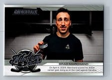 2024-25 Upper Deck Credentials Milestone Pucks Brad Marchand #MP-BM card