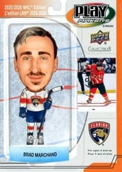 2025-26 Upper Deck Playmakers Brad Marchand #PM-16 card