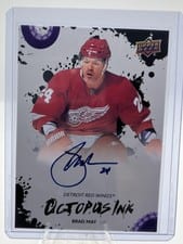 2025-26 Upper Deck Detroit Red Wings Centennial Octopus Ink Brad May #OI-BM card