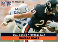 1991 Pro Set Base Set Brad Muster #105 card