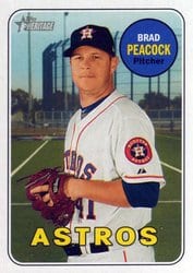 2018 Topps Heritage Base Set Brad Peacock #120 card