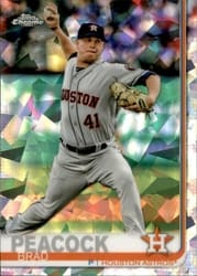 2019 Topps Chrome Sapphire Edition Base Set Brad Peacock #136 card