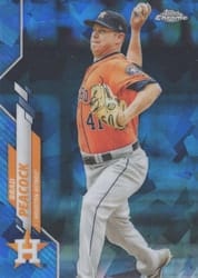 2020 Topps Chrome Update Sapphire Edition Base Set Brad Peacock #U-115 card