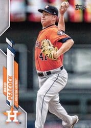 2020 Topps Update Base Set Brad Peacock #U-115 card