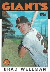 1986 Topps Base Set Brad Wellman #41 card