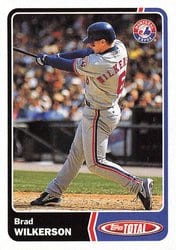 2003 Topps Total Base Set Brad Wilkerson #72 card