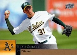 2009 Upper Deck Base Set Brad Ziegler #788 card