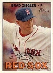 2016 Topps Heritage Base Set Brad Ziegler #654 card