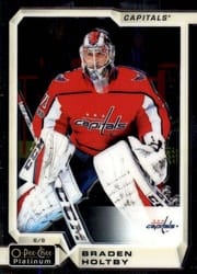 2018-19 O-Pee-Chee Platinum Base Set Braden Holtby #140 card