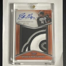 2025 Bowman's Best Prospect Patch Autographs Braden Montgomery #PPA-BM card