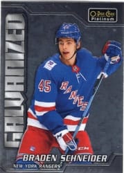 2022-23 O-Pee-Chee Platinum Galvanized Braden Schneider #G-23 card