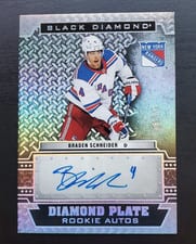 2022-23 Upper Deck Black Diamond Diamond Plate Rookie Autos Braden Schneider #DPR-BS card