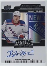 2022-23 Upper Deck Credentials Debut Ticket Access Autographs Braden Schneider #DTAA-BS card