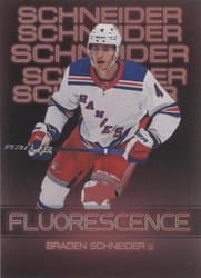 2022-23 Upper Deck Flourescence Gold Parallel Braden Schneider #F-19 card
