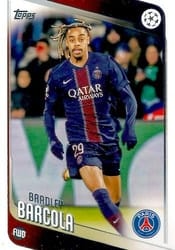 2025-26 Topps UEFA Club Competitions Base Set Bradley Barcola #63 card