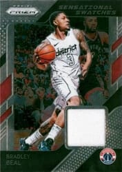 2018-19 Panini Prizm Sensational Swatches Bradley Beal #48 card