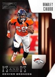 2018 Panini Playbook X's and O's Bradley Chubb #7 card