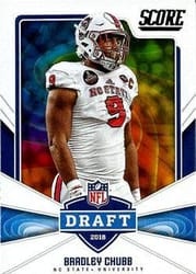2018 Score NFL Draft Bradley Chubb #3 card