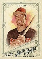 2018 Topps Allen & Ginter Base Set Bradley Zimmer #170 card