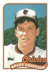 1989 Topps Base Set Brady Anderson #757 card