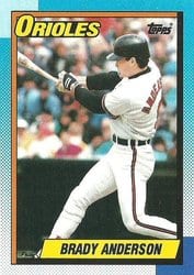 1990 Topps Base Set Brady Anderson #598 card